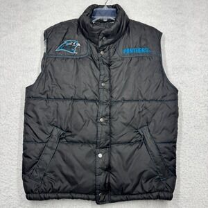 Vintage Turbo Sportswear NFL Gameday Carolina Panthers Puffer Vest Men's Size M